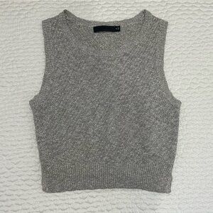 Gray Knit Sweater Vest Tank